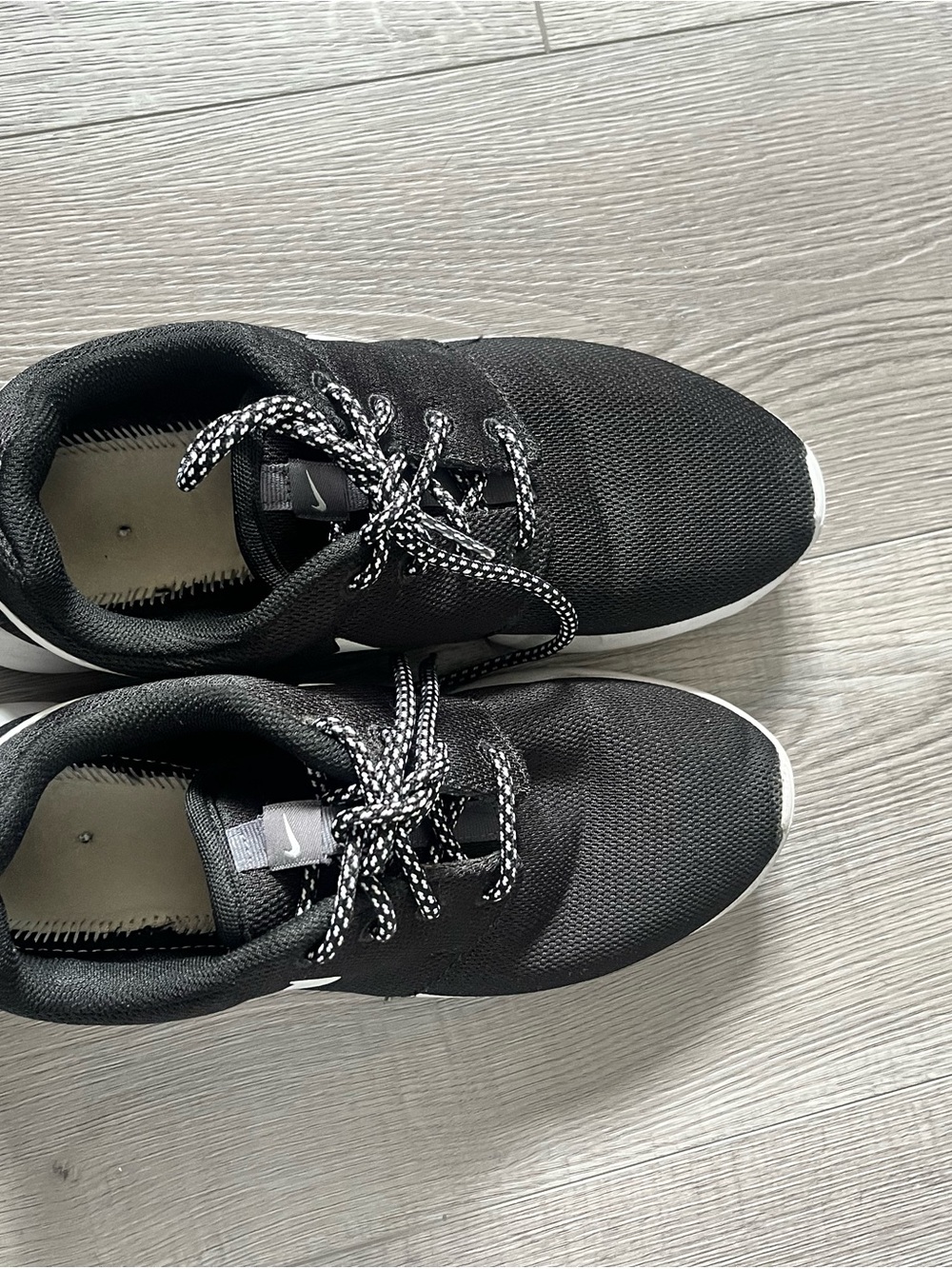 Nike Women's Black Athletic Shoes with White Soles